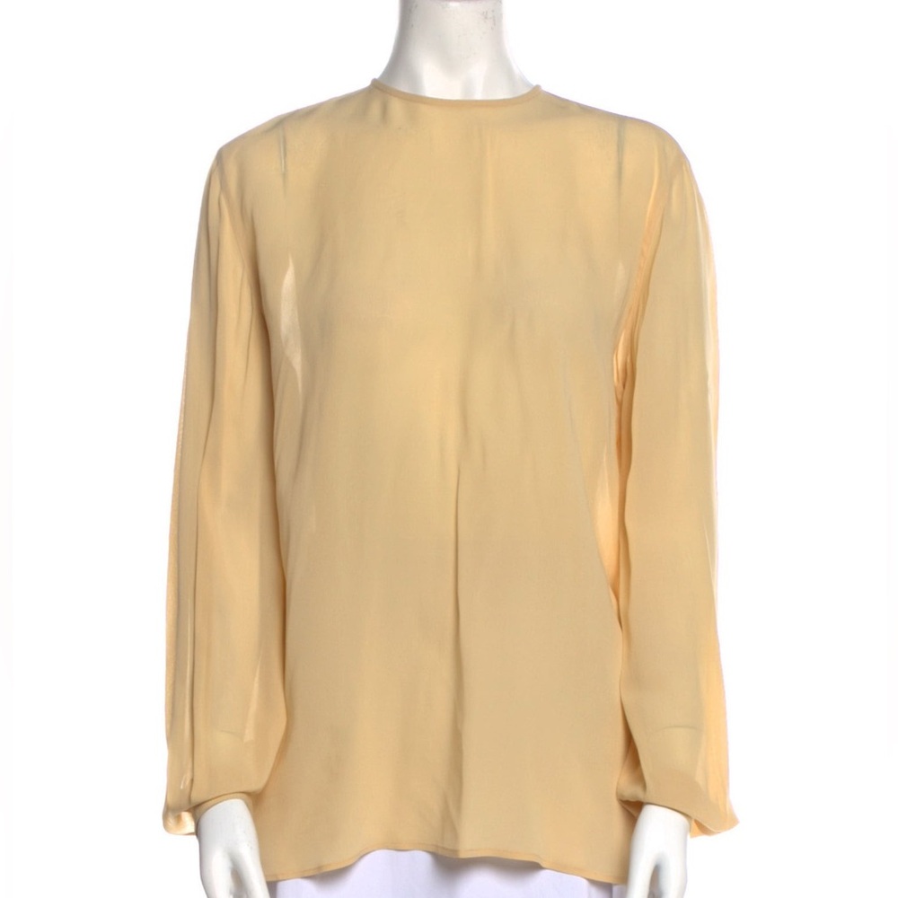 Giorgio Armani Silk Crew Neck Blouse